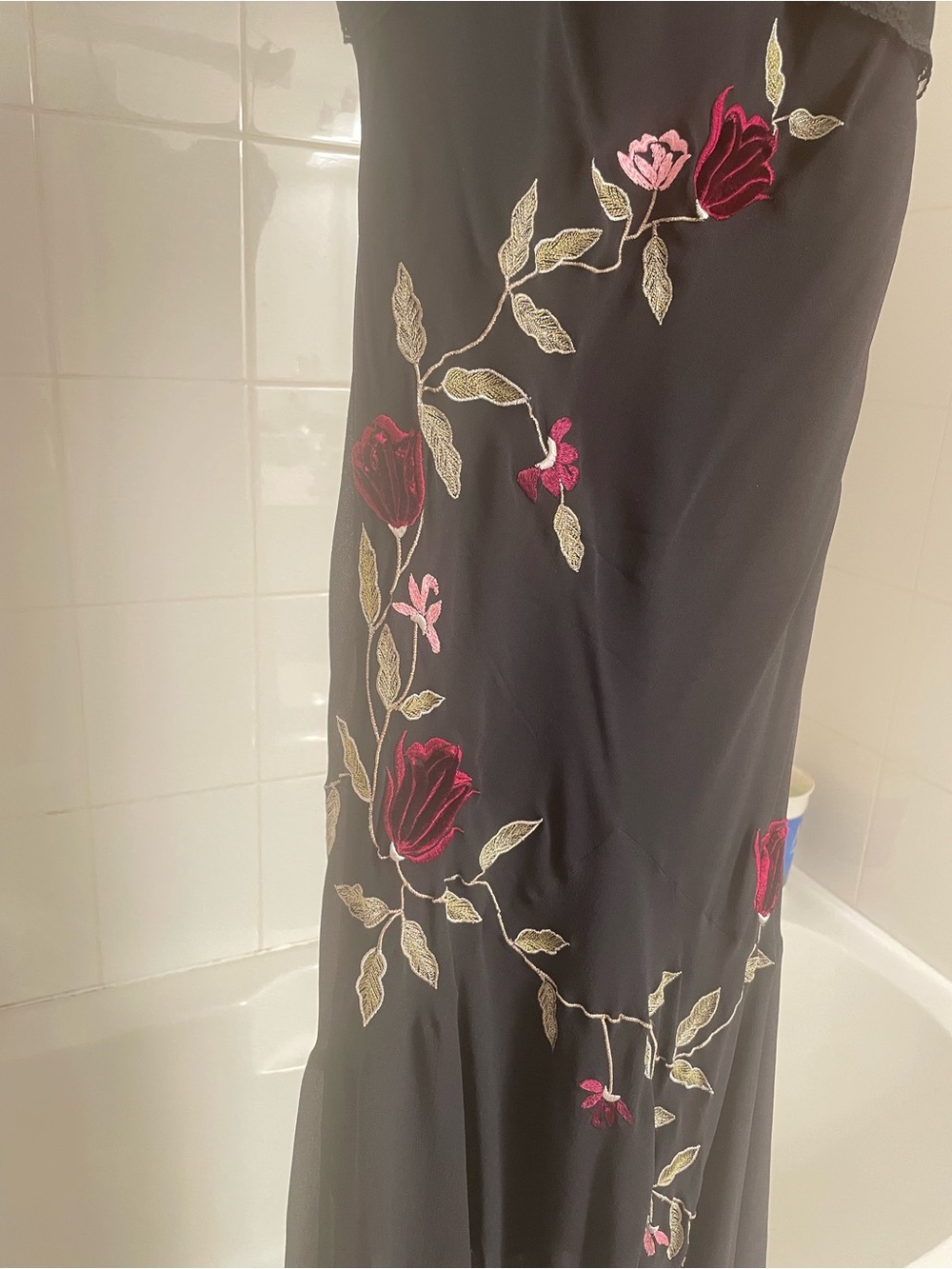 Vintage - Sue Wong dress - 100% silk - Picture 5 of 12